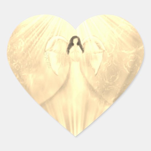 エンジェルアートイエローアーチャンエル祈ウリエルのシール ハートシール (正面)