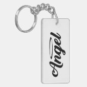 エンジェルアートクール文字グラフィックワード文字アートキュートアン キーホルダー (正面左)