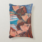 エンジェルアールヌーボージンジャーオーバーンレッドヘアウィメンズ アクセントクッション (正面(垂直))