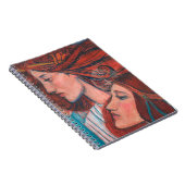 エンジェルアールヌーボージンジャーオーバーンレッドヘアウィメンズ ノートブック (右側)