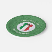 エンジェルイタリアンクリスマス国旗パーソナライズされた ペーパープレート (アングル)