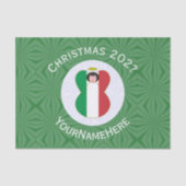 エンジェルイタリアンクリスマス国旗パーソナライズされた 薄葉紙 (正面)
