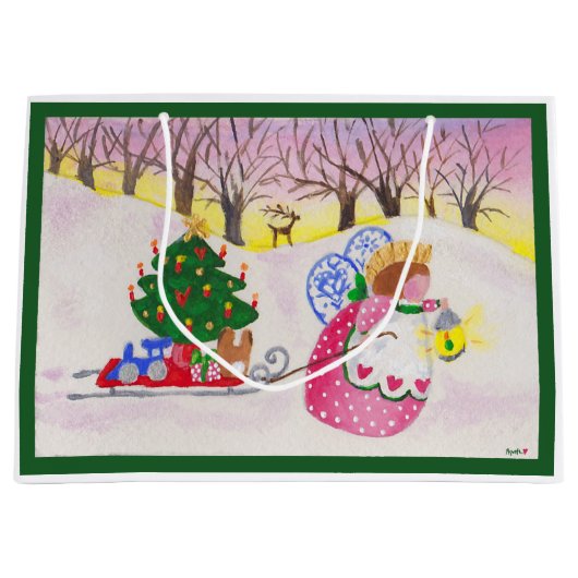 エンジェルインウッズ抱き枕 ラージペーパーバッグ (正面)