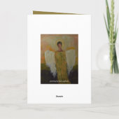 エンジェルイングリーン&金ゴールド空白の サンキューカード (裏面)