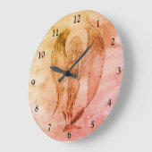 エンジェルインタトゥースタイル ラージ壁時計 (傾斜)