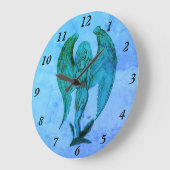 エンジェルインタトゥースタイル ラージ壁時計 (傾斜)