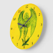 エンジェルインタトゥースタイル ラージ壁時計 (傾斜)