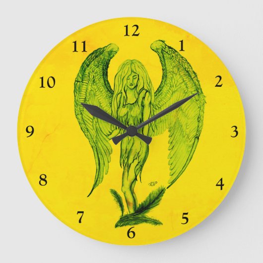 エンジェルインタトゥースタイル ラージ壁時計 (正面)