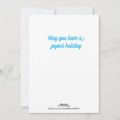 エンジェルインブルー遊ズミュージックフォーオアーソウルホリデー シーズンカード (裏面)