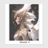 エンジェルインホワイトアーマーファンタジーアート シール (シート)