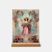 エンジェルインレッドガウンヴィンテージスタイル アクリルサイン (正面)