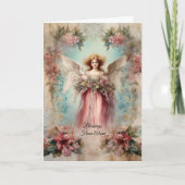 エンジェルインレッドガウンヴィンテージスタイル カード (正面)
