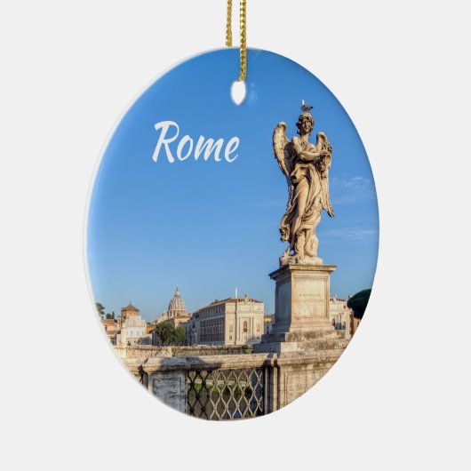 エンジェルウィズクラウンオブトーンズ-サンタンジェロローマ セラミックオーナメント (右)