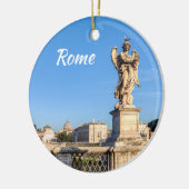 エンジェルウィズクラウンオブトーンズ-サンタンジェロローマ セラミックオーナメント (左)