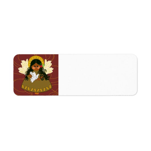 エンジェルウィズドーブ差出人住所ラベル ラベル (正面)