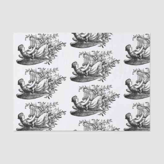 エンジェルウィズハープアンドフローラティッシュペーパー 薄葉紙 (正面)