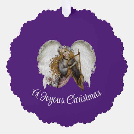 エンジェルウィズハープ紙オーナメントカード オーナメントカード (正面)