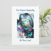 エンジェルウィズバタフライ悔やみや弔慰 カード (スタンド正面)