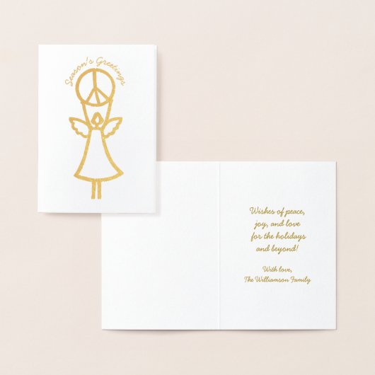 エンジェルウィズピースサインシンプルホリモダンデイ 箔カード (ディスプレー)