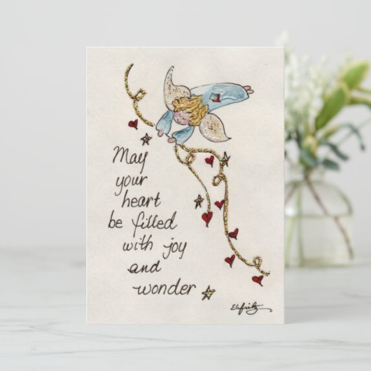 エンジェルウィッシュユージョイ&疑問に思ウォーターカラーアート シーズンカード (スタンド正面)