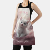 エンジェルウィングを楽しめる魅力的なピンクの子猫 エプロン (インサイチュ)