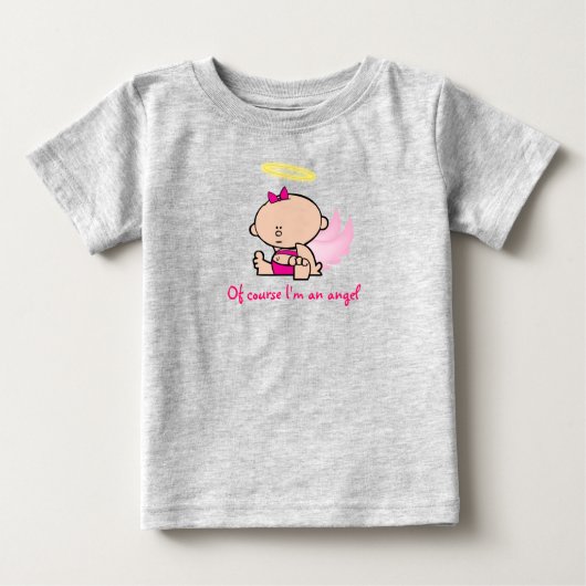 エンジェルウィングガールTシャツ ベビーTシャツ (正面)
