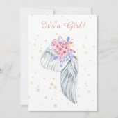 *~*エンジェルウィングクリスタルの羽のシャワー招待状 招待状 (正面)