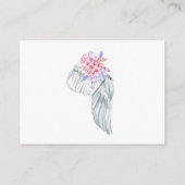 *~*エンジェルウィングクリスタルフェザーガールおむつラッフル エンクロージャーカード (裏面)