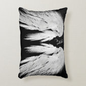 エンジェルウィンググレイタッチフェザーカスタムモノグラム アクセントクッション (正面(垂直))