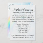 エンジェルウィングスとハート 招待状 (正面/裏面)