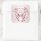 エンジェルウィングスの追悼の愛する人のための悲しみ スクエアシール (バッグ)