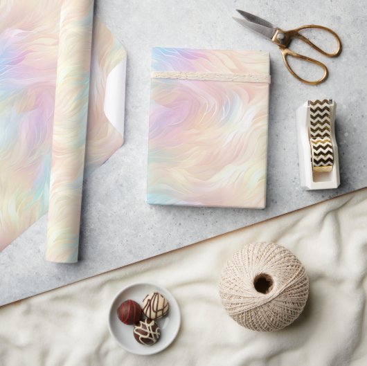 エンジェルウィングスアクアブルーピンク ラッピングペーパー (クラフト)