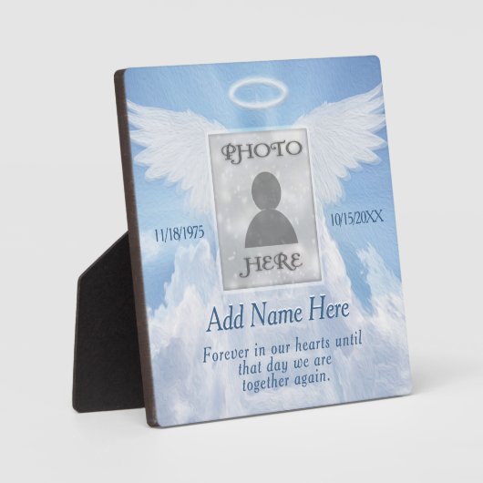 エンジェルウィングスアンドクラウドズフォトメモリアルプラーク フォトプラーク (正面)