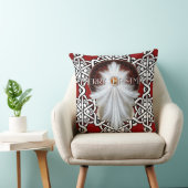 エンジェルウィングススノーフレークメリークリスマスTW ISO クッション (椅子)