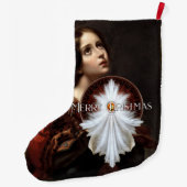 エンジェルウィングススノーフレークメリークリスマスTW ISO ラージクリスマスストッキング (裏面)