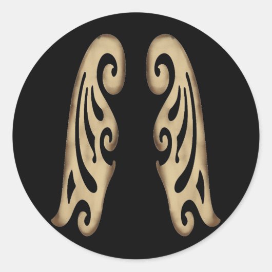 エンジェルウィングステッカー ラウンドシール (正面)