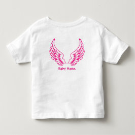 エンジェルウィングストドラー用ピンクTシャツ 名入れ トドラーTシャツ