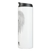 エンジェルウィングスハートブラック+ホワイトのみハーフおもしろいイビル タンブラー (回転右)