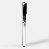 エンジェルウィングスハートブラック+ホワイトのみハーフおもしろいイビル Case-Mate iPhoneケース (裏面 / 右)