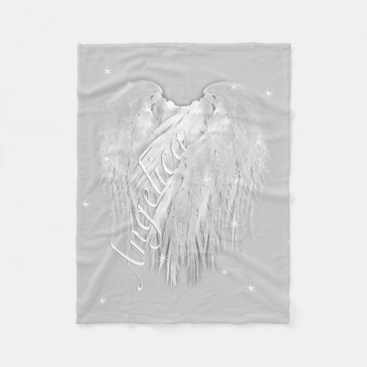 エンジェルウィングスパークルハート フリースブランケット (正面)