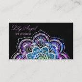 エンジェルウィングスパープルラベンダー名刺 名刺 (正面)