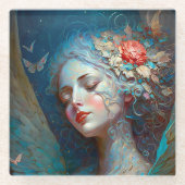 エンジェルウィングスファンタジーアートガラスコースター ガラスコースター (正面)