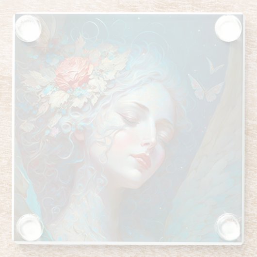 エンジェルウィングスファンタジーアートガラスコースター ガラスコースター (裏面)