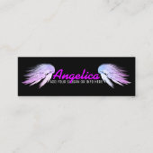 エンジェルウィングスファンタジー紫オンブラック スキニー名刺 (正面)