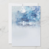 エンジェルウィングスフォトブルーお祝いオブライフ 招待状 (裏面)