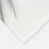 エンジェルウィングスブラックグレーモノグラム フリースブランケット (角)