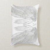 エンジェルウィングスホワイトカスタムモノグラム アクセントクッション (正面(垂直))