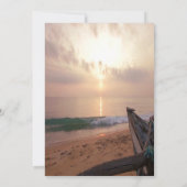 エンジェルウィングスボートサンセットフォトお祝いオブライフ 招待状 (裏面)