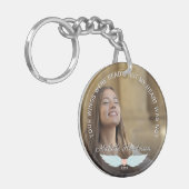 エンジェルウィングスメモリアル写真&悔やみや弔慰引用文 キーホルダー (正面左)