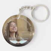 エンジェルウィングスメモリアル写真&悔やみや弔慰引用文 キーホルダー (裏面)